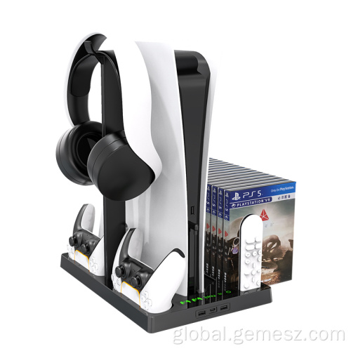 Controller Dual Dock For Ps5 Cooling Fan Charging Station Vertical Stand for PS5 Supplier